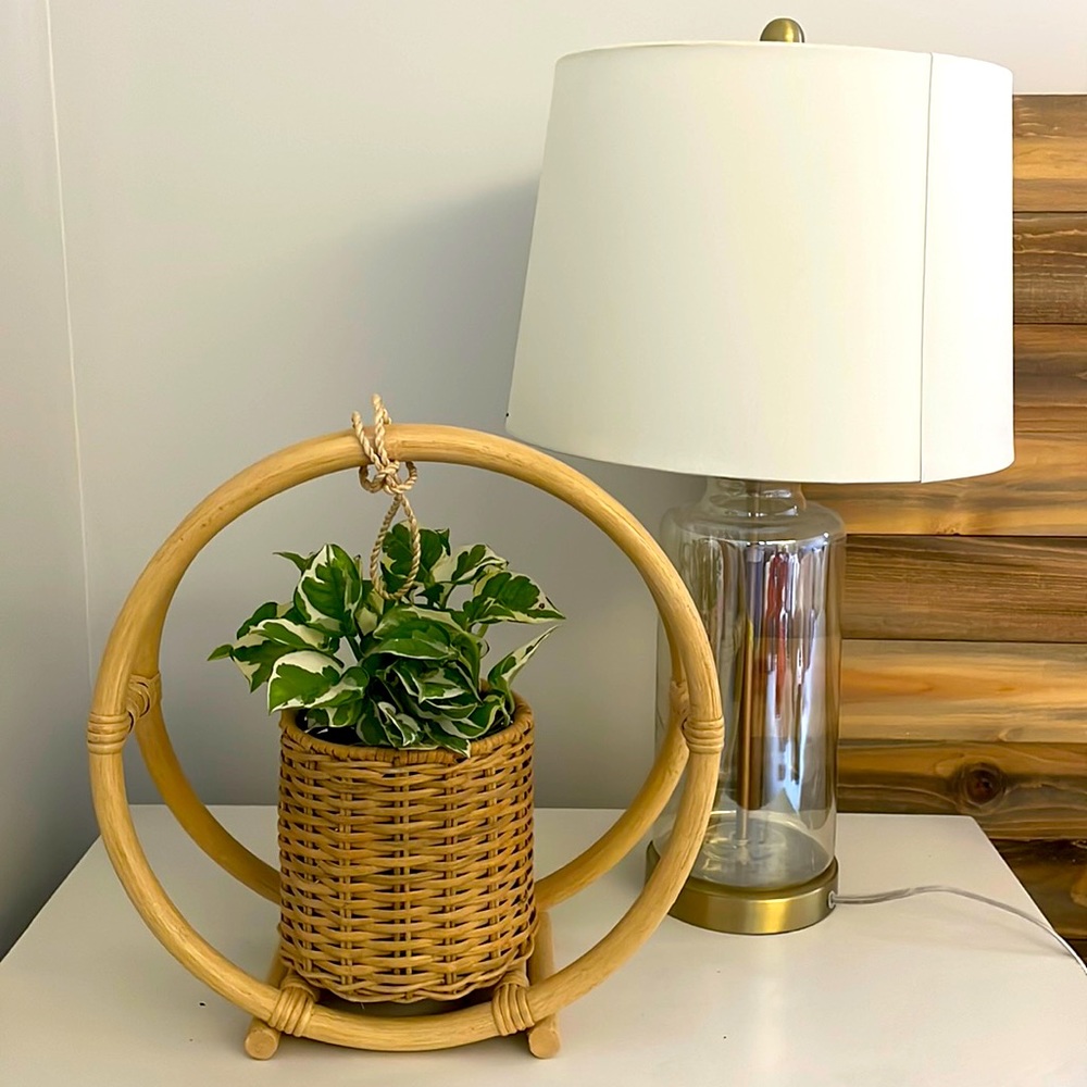 NWT SOLD OUT boho Opalhouse rattan wicker hanging planter